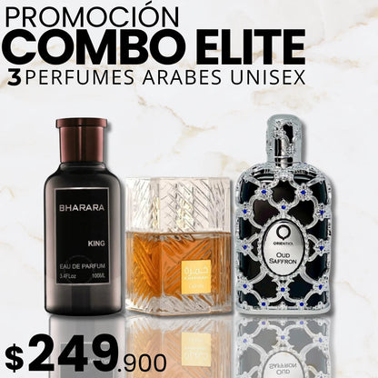 [COMBO ELITE] KIT 3 Perfumes | King Bharara |  Khamrah Lattafa | Orientica Oud Saffron